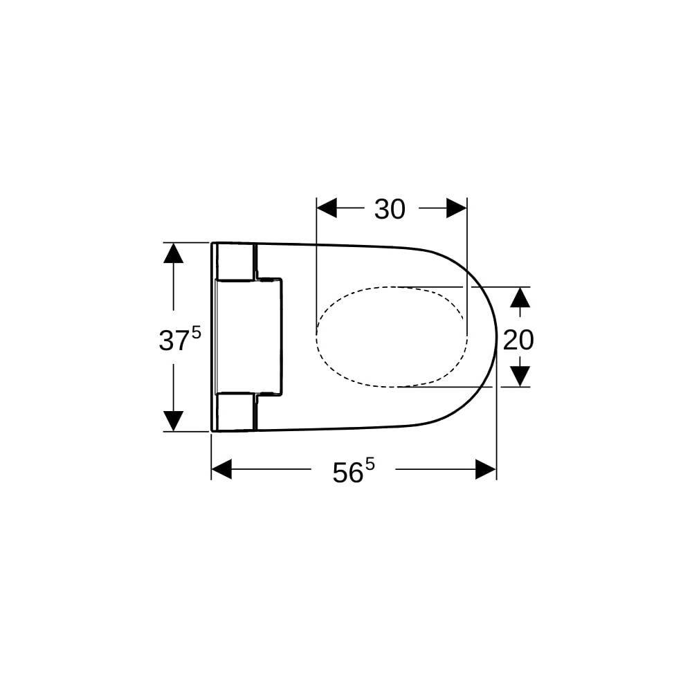 Geberit AquaClean Alba wand-wc: wc- KeraTect en afdekking: wit-3