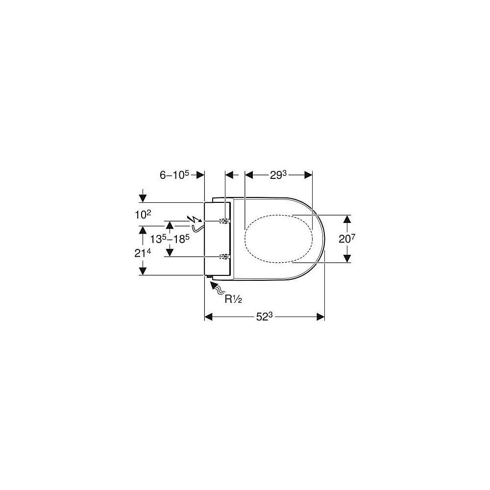 Geberit AquaClean Tuma Comfort wc-zitting: alpien wit-3