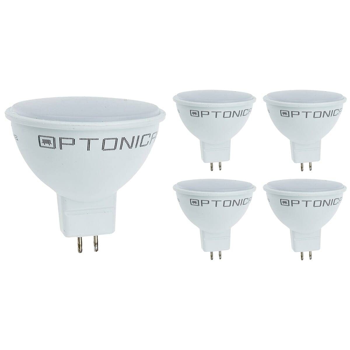 Optonica LED Spot MR16 GU5.3 Mat - 5W 400lm 5700K - Koudwit - Vervangt 45W - 12V - 5 stuks-0