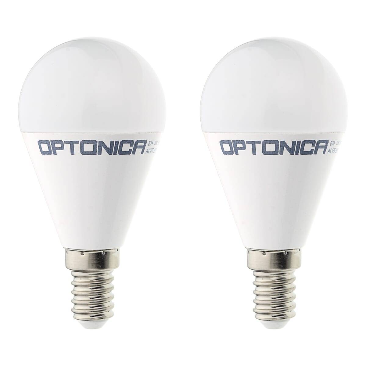 Optonica LED Kogellamp P45 E14 Mat - 8W 710lm 6000K - Koudwit - Vervangt 80W - 2 stuks-0