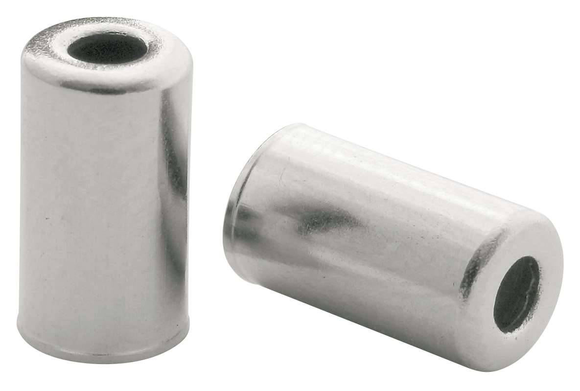Kabelhoedje Elvedes ø5,0mm messing - zilver (200 stuks)-0