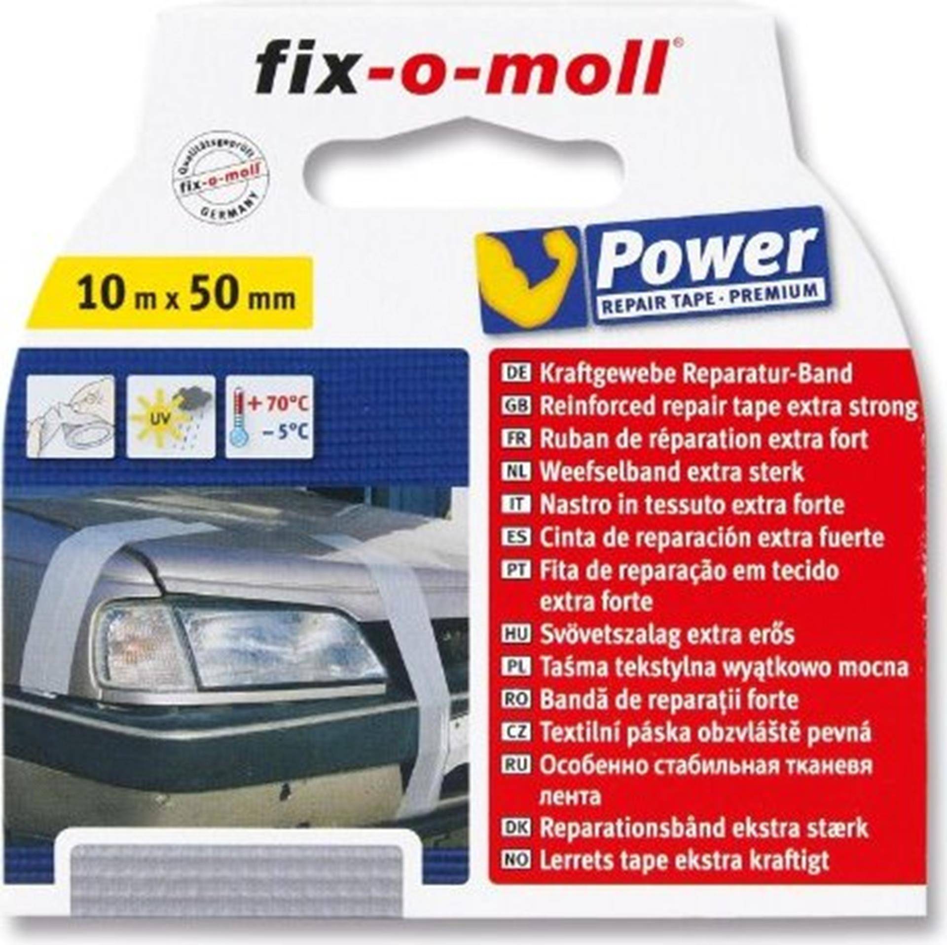 Fix-o-moll weefselband grijs 10mx50mm 40072190105504007219010550-0
