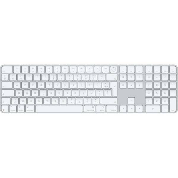 Magic Keyboard Touch ID numeriek toetsenbord met Apple siliconen - FR - Witte toetsen