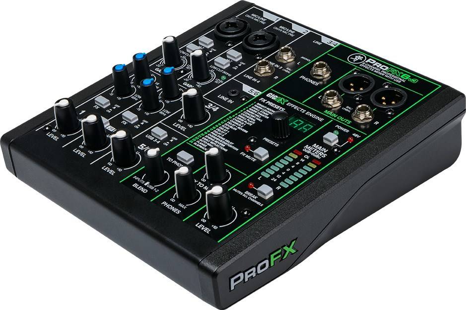 Mackie ProFX6v3 - 6-kanaals analoge mixer met USB-interface, zwart-0