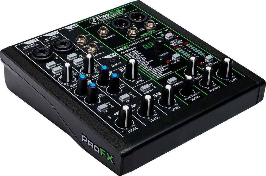 Mackie ProFX6v3 - 6-kanaals analoge mixer met USB-interface, zwart-1