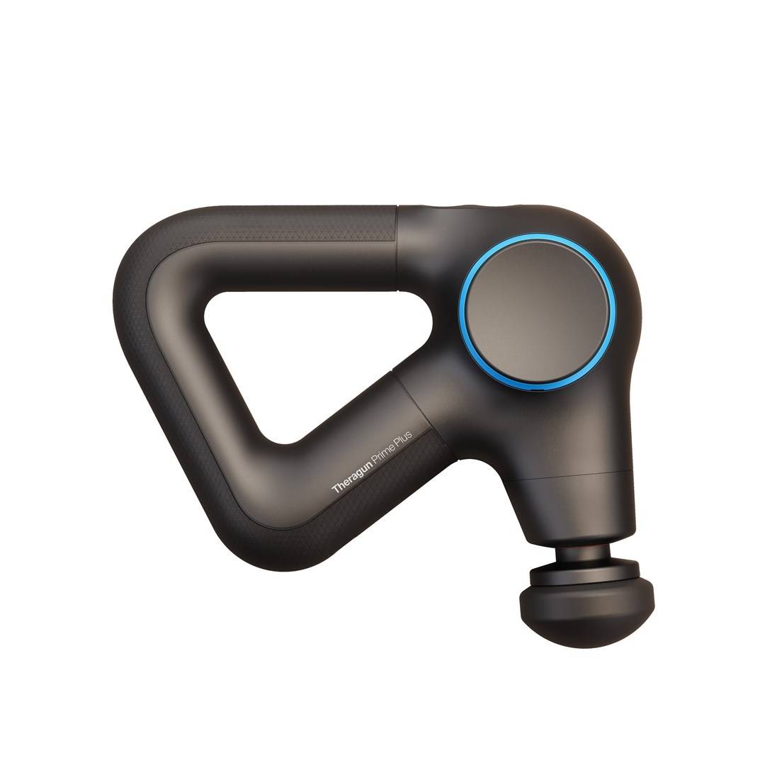 Therabody Theragun Prime Plus massageapparaat voor borst, handen en benen, zwart en blauw.-2