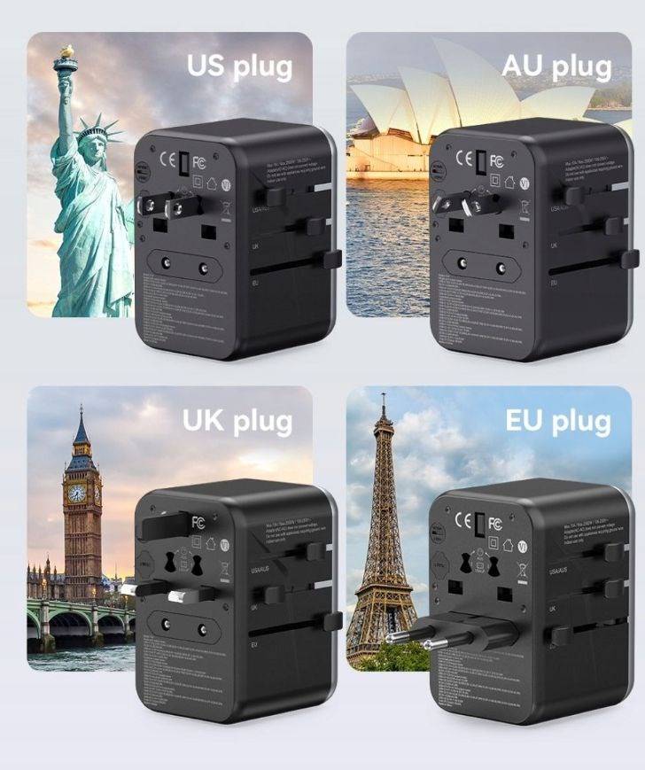Vention 65W GaN reisadapter en oplader 2x USB-A 2x USB-C-6