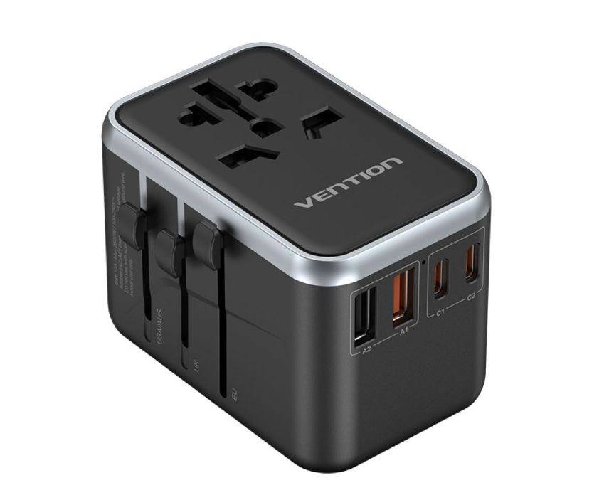 Vention 65W GaN reisadapter en oplader 2x USB-A 2x USB-C-0