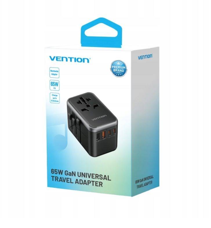 Vention 65W GaN reisadapter en oplader 2x USB-A 2x USB-C-1