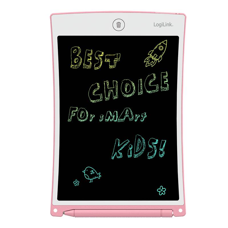 Logilink LCD-schrijfbord voor kinderen, 8,5 inch, roze-2