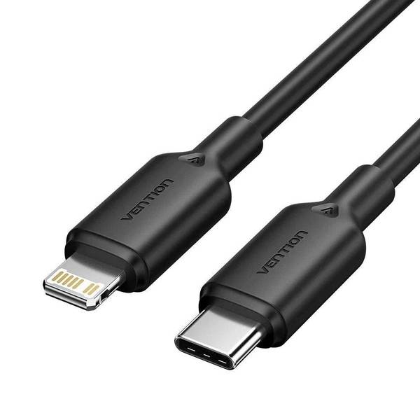 VN1 USB-C naar Lightning-kabel 3A 480 Mbps 1 m ZWART