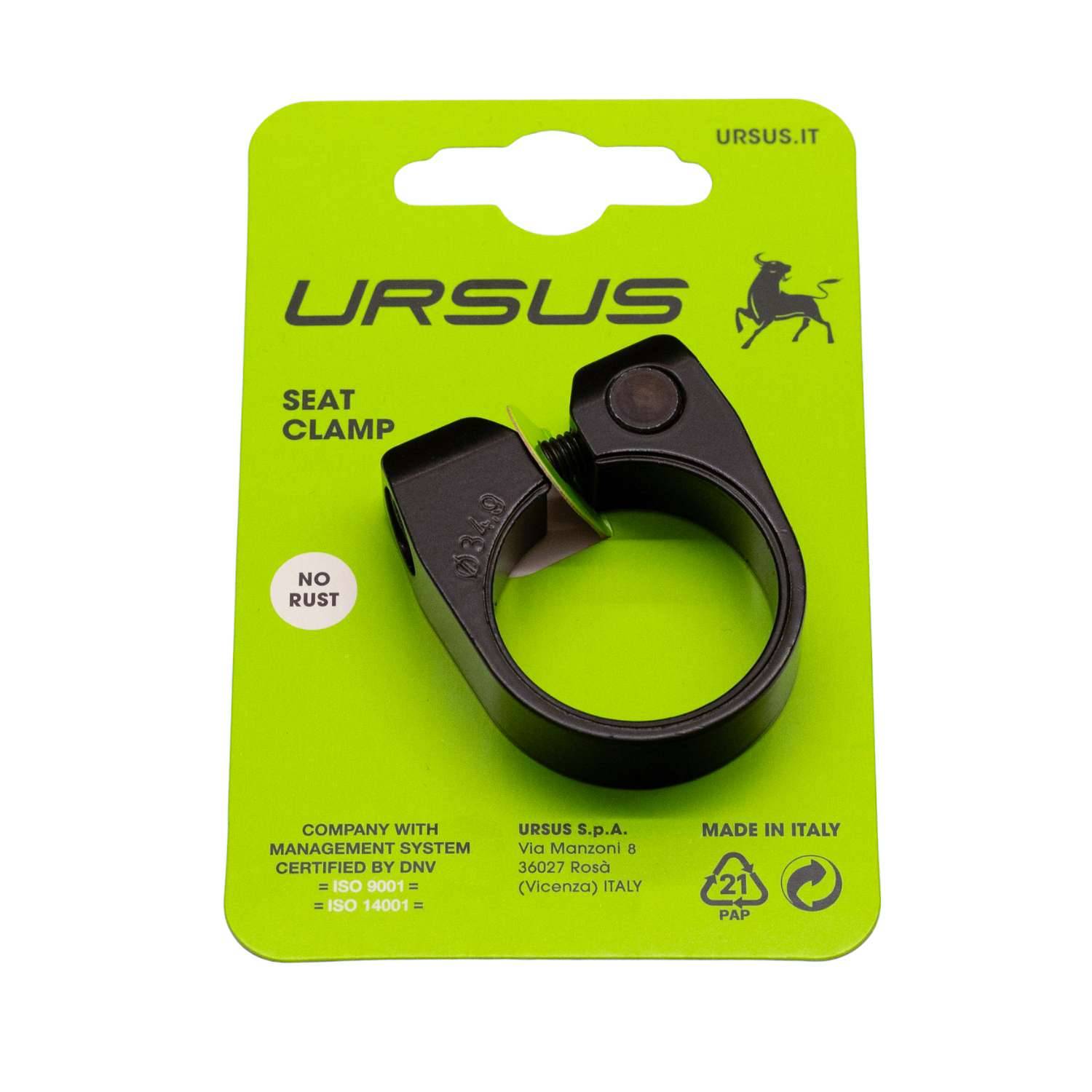 Zadelpenklem Ursus ø34.9 mm aluminium - zwart-0