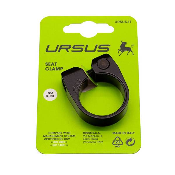 Zadelpenklem Ursus ø34.9 mm aluminium - zwart