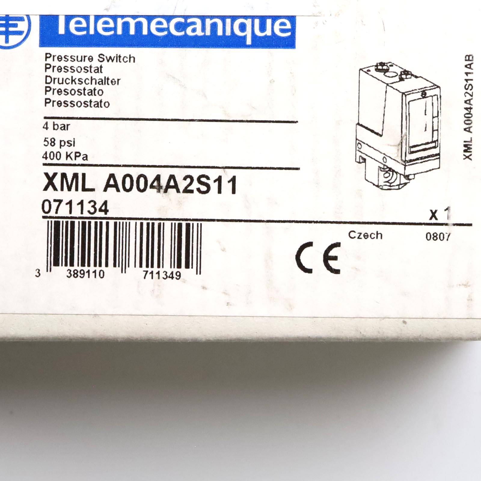 TELEMECANIQUE SENSORS XMLA004A2S11 Automatiseringsmodule: drukschakelaar; druk; 0,4÷4bar; G1/4" - 1 stuk-3