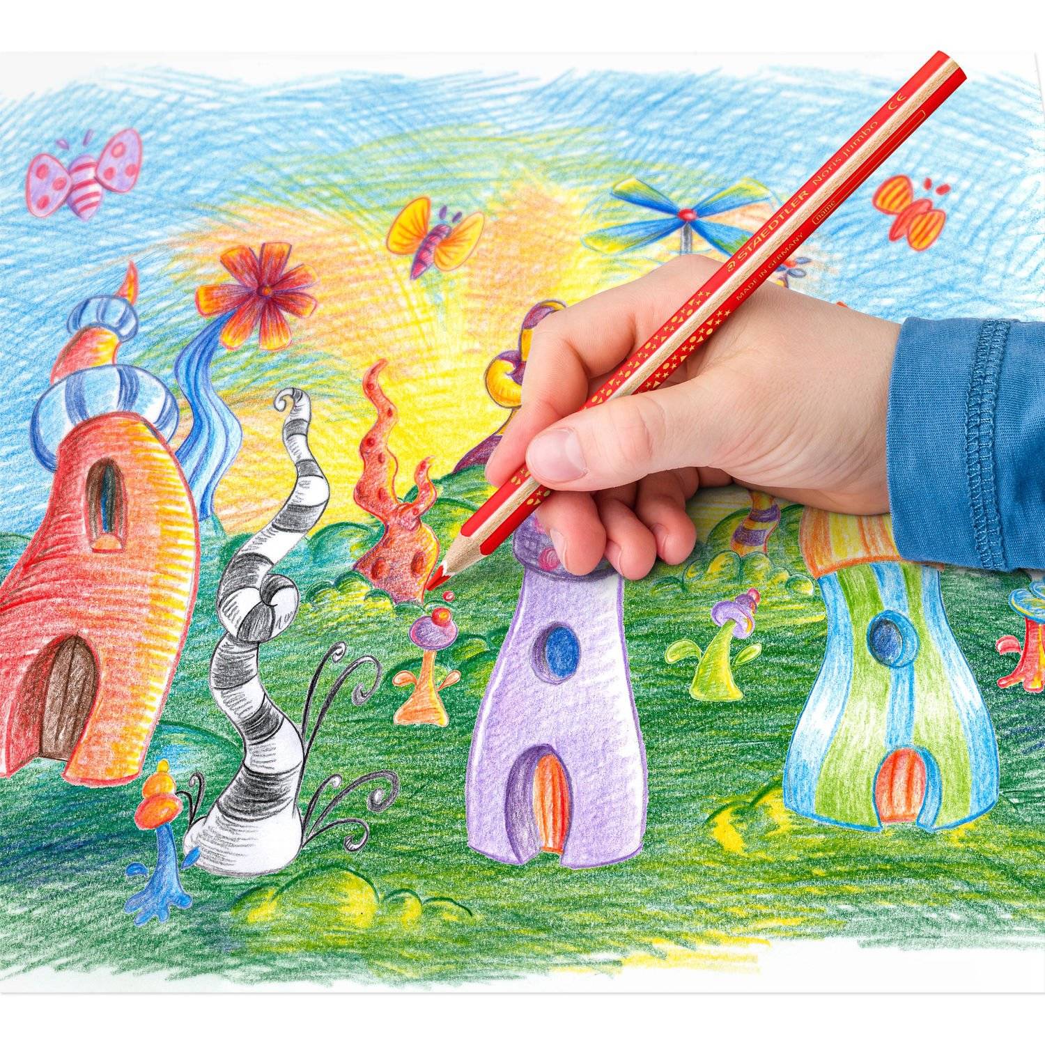 STAEDTLER Noris triplus Jumbo kleurpotlood 10+2 set driehoekig retail-4