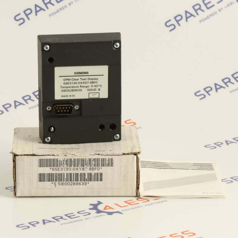 Siemens 6SE31900XX878BF0 CLEAR TEXT DISPLAY FOR 6SE3111 TO 6-1