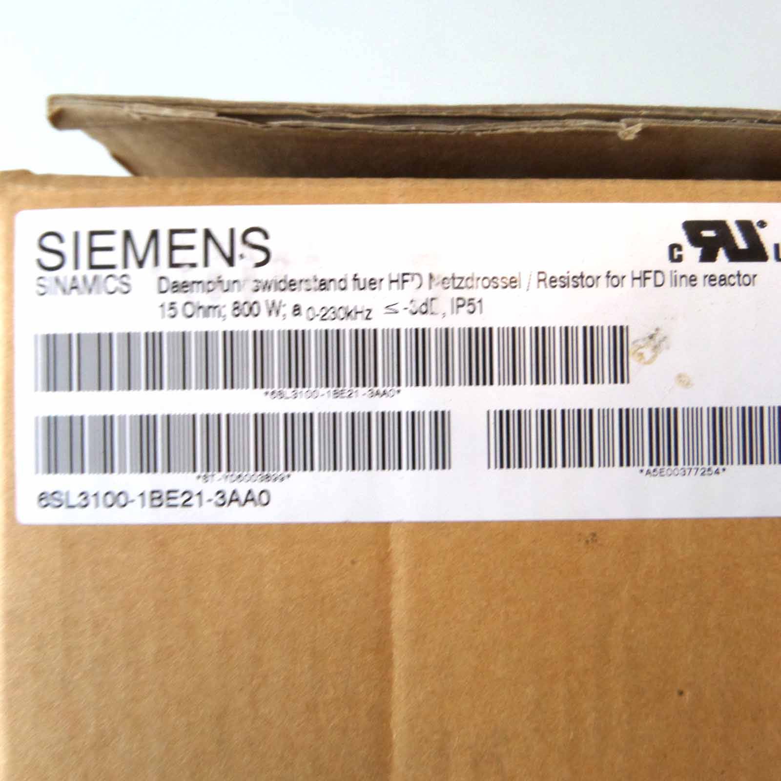 Siemens 6SL31001BE213AA0 SINAMICS SIMODRIVE HFDRESISTOR 1-3