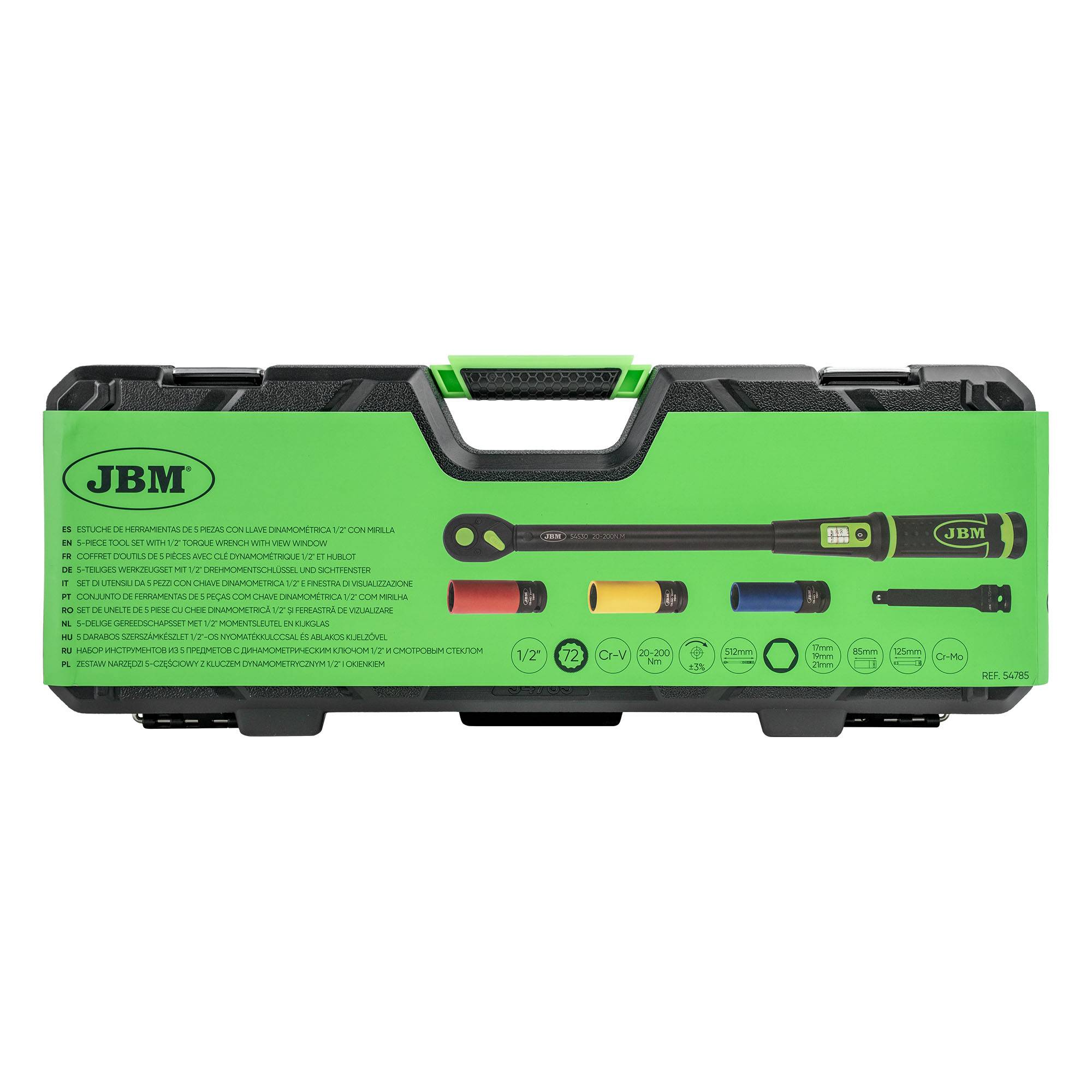 JBM Tools Momentsleutel 20-200 Nm met wieldoppen en verlengstuk-2
