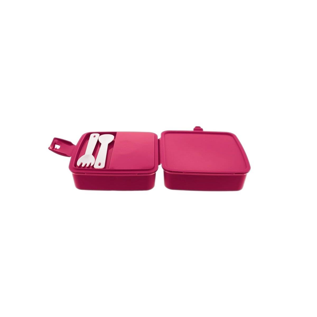 Multifunctionele brood- en lunchbox met bestek (02 1164) Roze-1