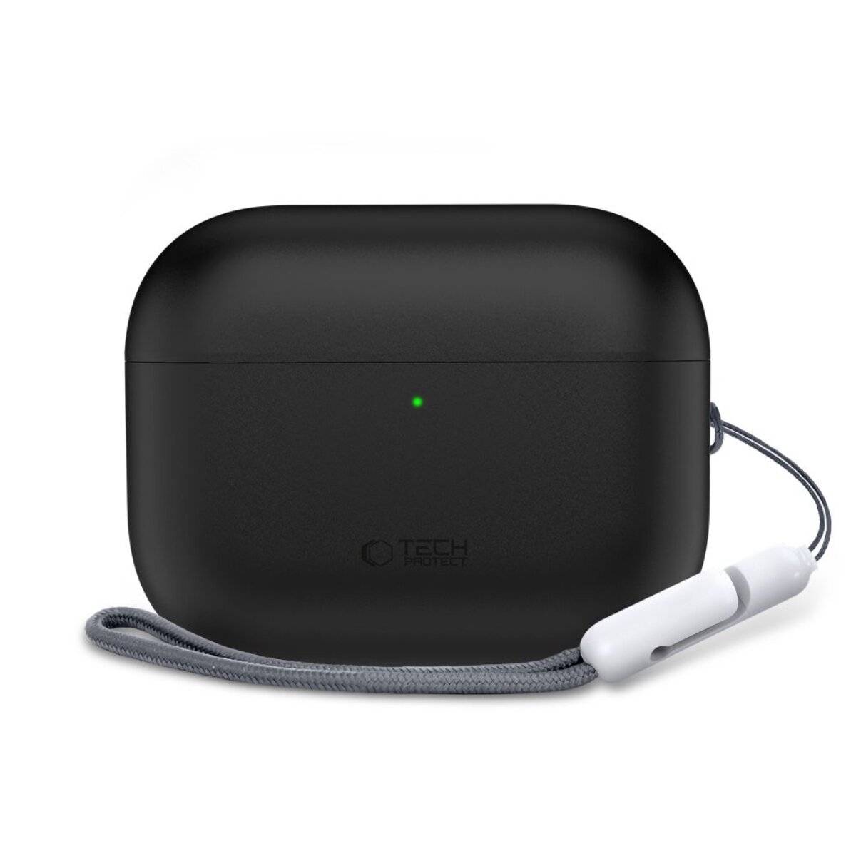 Tech-Protect siliconen hoesje compatibel met AirPods Pro 3, zwart-3