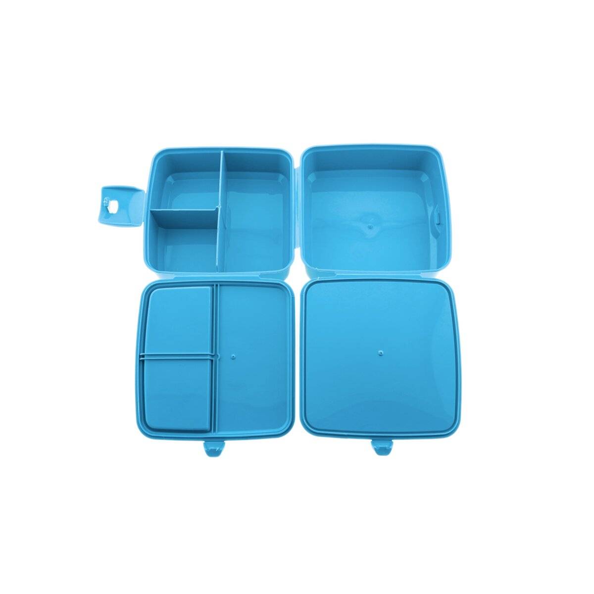 Multifunctionele brood- en lunchbox met bestek (02 1164) Blauw-2
