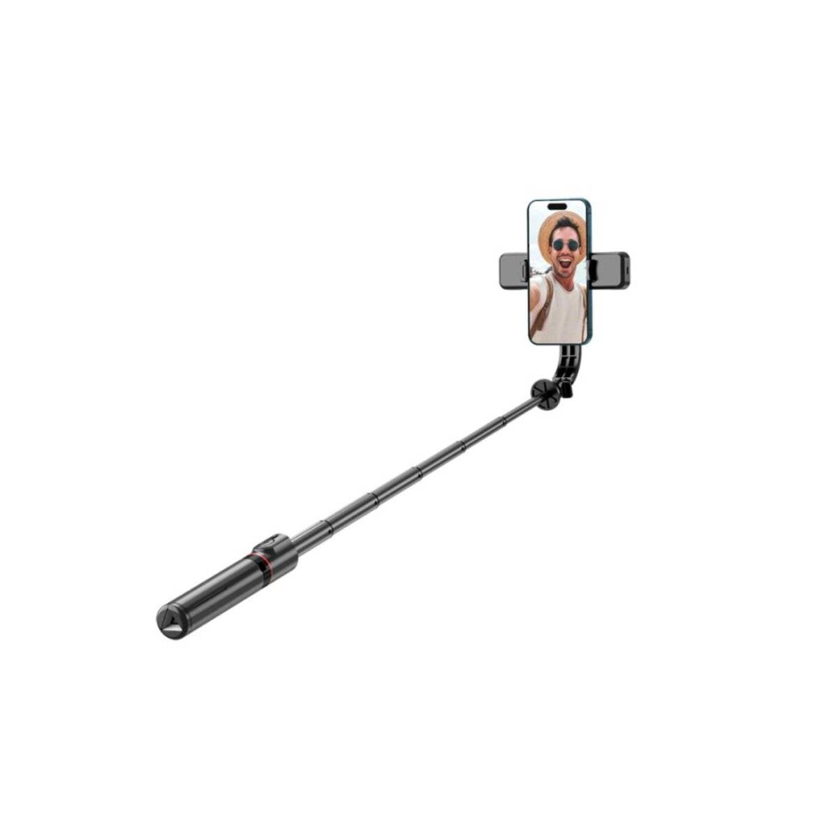 Tech-Protect L05S Bluetooth selfiestick met statief tot 105 cm met LED-verlichting – Zwart-2