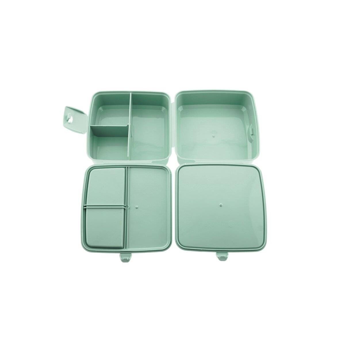 Multifunctionele brood- en lunchbox met bestek (02 1164) Groen-2