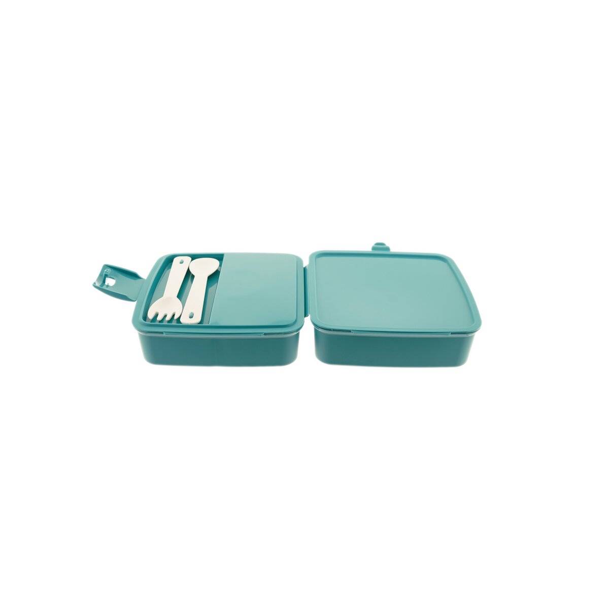 Multifunctionele brood- en lunchbox met bestek (02 1164) Turquoise-1