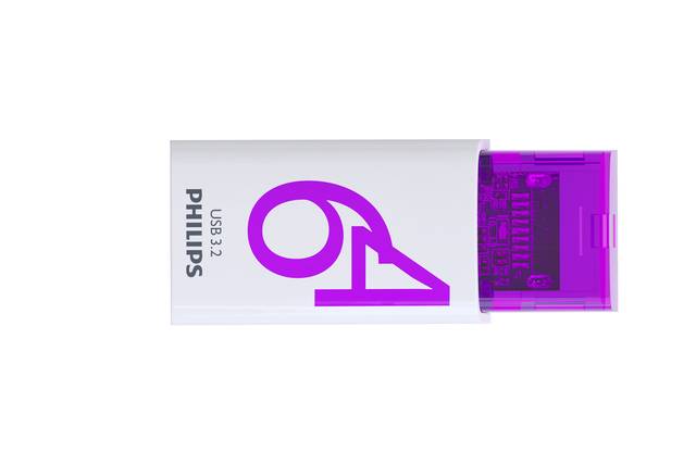 USB stick 3.2 Philips Click USB-C 64GB paars-4