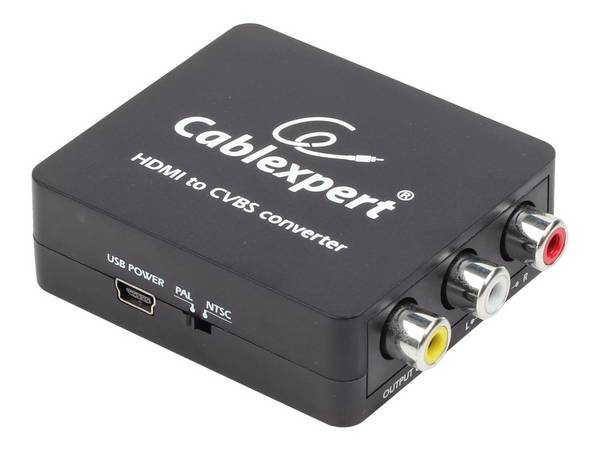GEMBIRD DSC-HDMI-CVBS-001 Converter; Full HD 1080p; Uitg: RCA-contrastekker x3 - 1 stuk