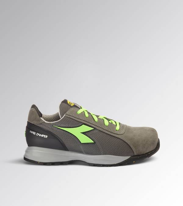 Diadora GLOVE MDS TEXT LOW S1PS FO SR COAL/GREEN FLUO 44