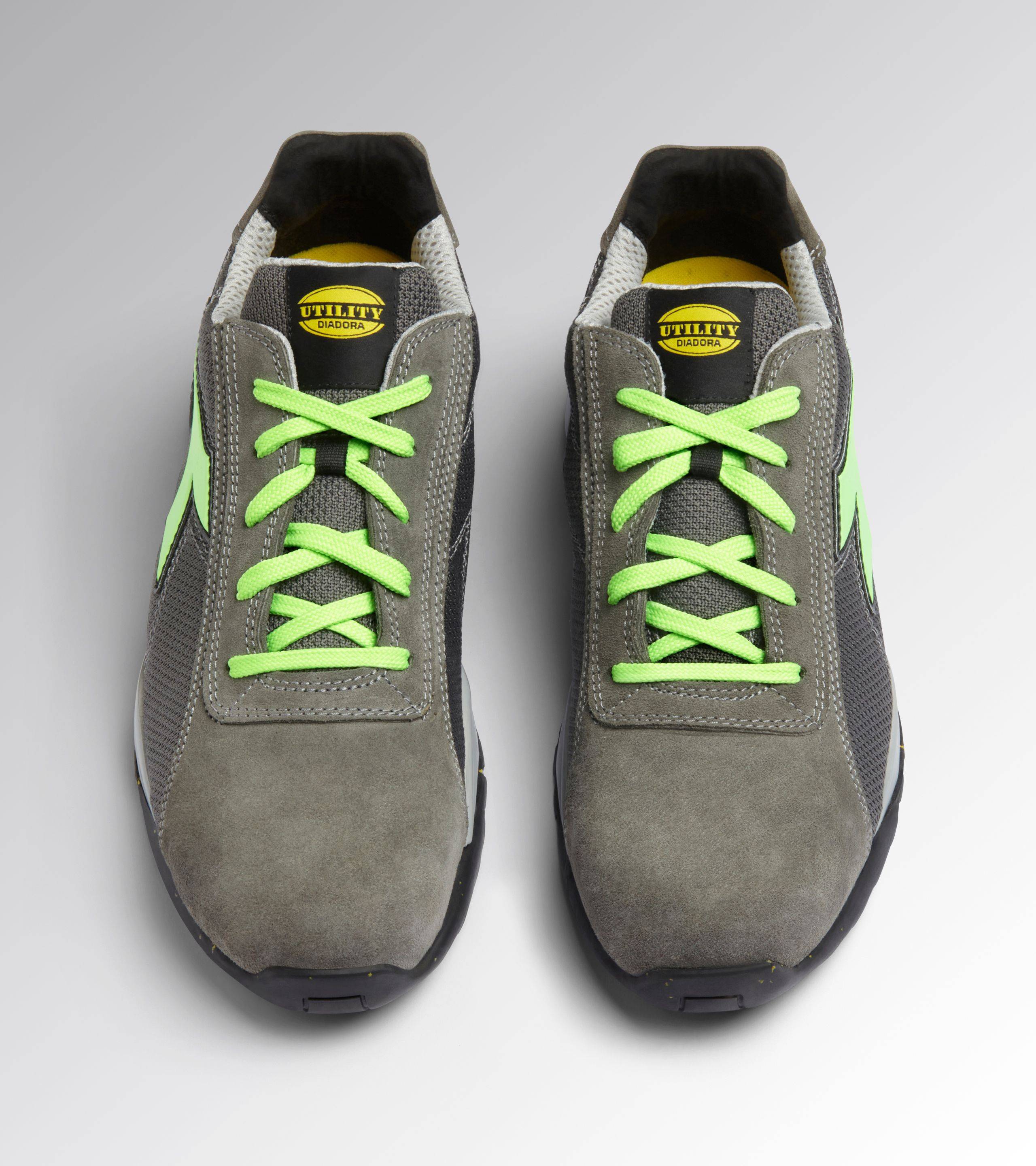 Diadora GLOVE MDS TEXT LOW S1PS FO SR COAL/GREEN FLUO 44-2