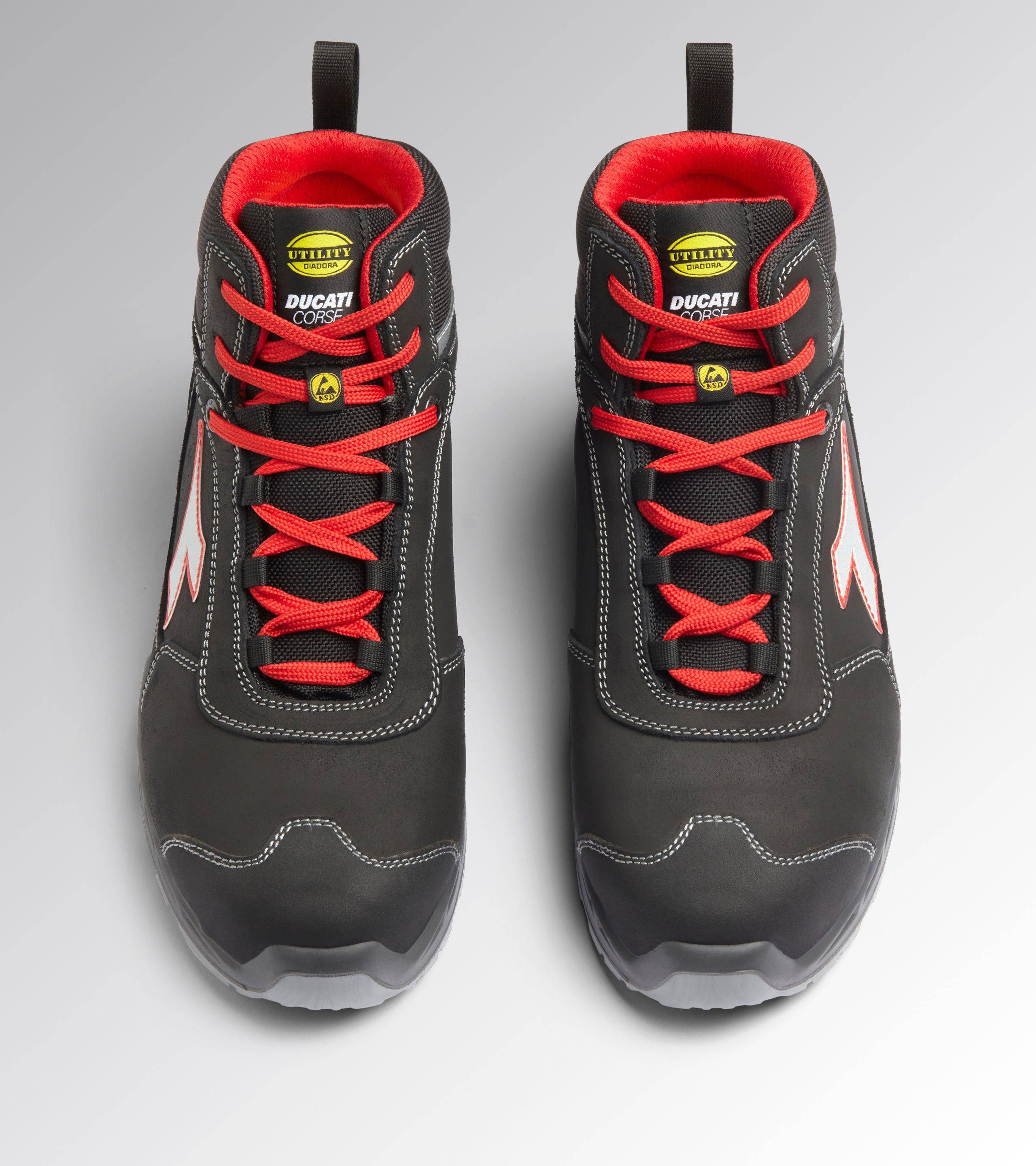 Diadora SHARK ENGINE MID S3S FO SR BLACK/RED 45-2