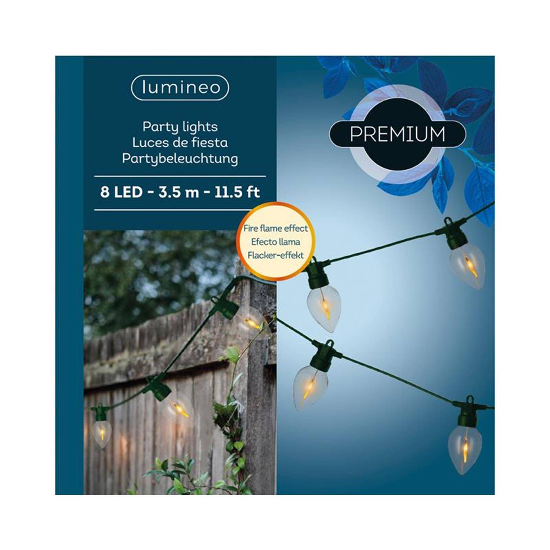 Lumineo led partylight fireflame effect l350cm outdoor startset 87201943701248720194370124-1