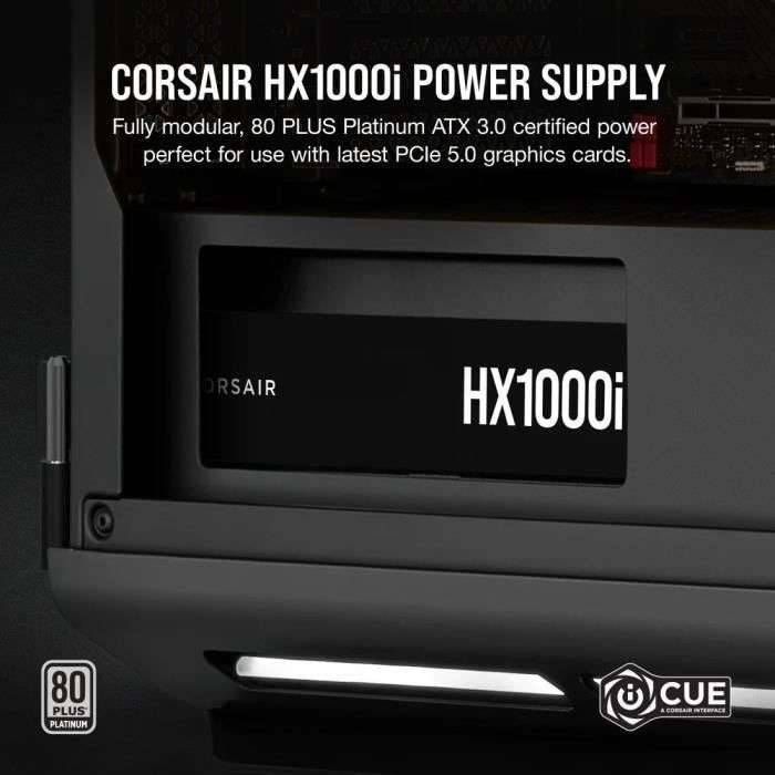 PC-voeding - CORSAIR - iCUE LINK HX1000i SHIFT - 1000 Watt - Cybenetics Platinum - Volledig modulair-1