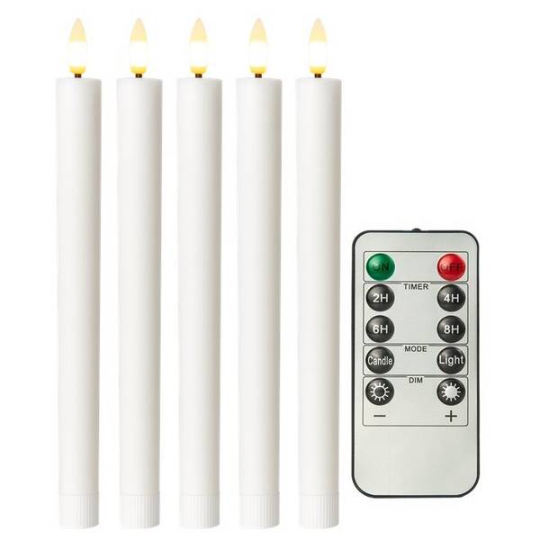 Goobay LED-kaarsenset | 5 stuks | afstandsbediening | wit | IP20