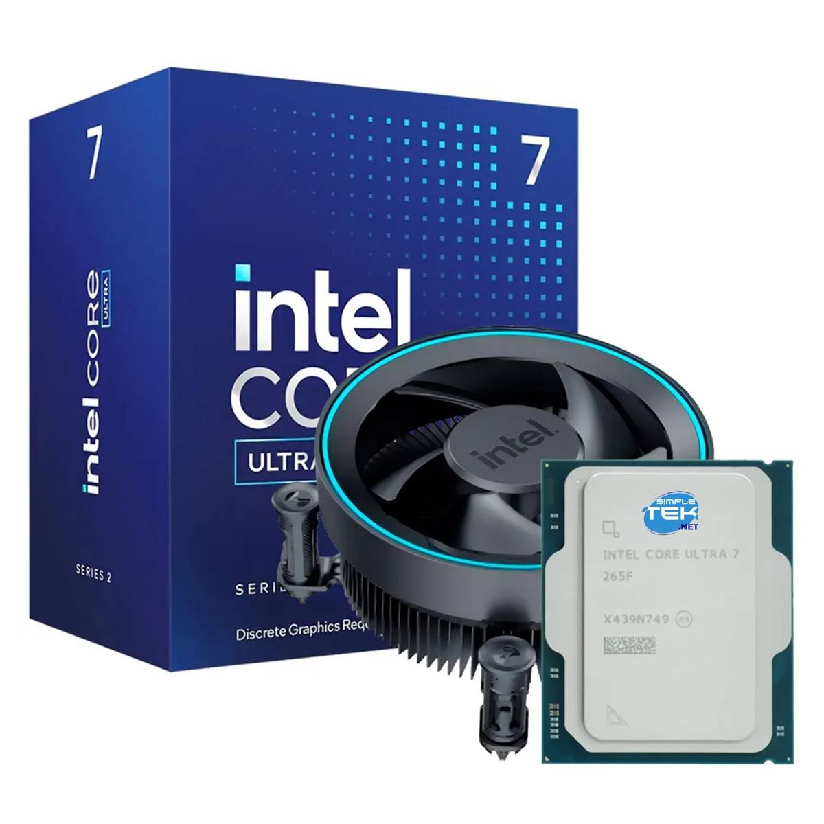 Intel Core Ultra 7 265F - 2,4 GHz - 20 Kernen - 20 Threads - 30 MB Cache - FCLGA1851 Socket - Box (BX80768265F)-2