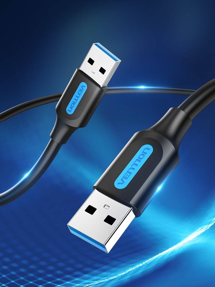 Vention USB 3.0 A-male naar A-male kabel 0,5 m zwart PVC-type-2