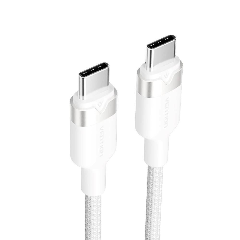 Vention USB-C naar C-kabel, gevlochten, 3A, 480Mbps, 60W, 1m, WH-1