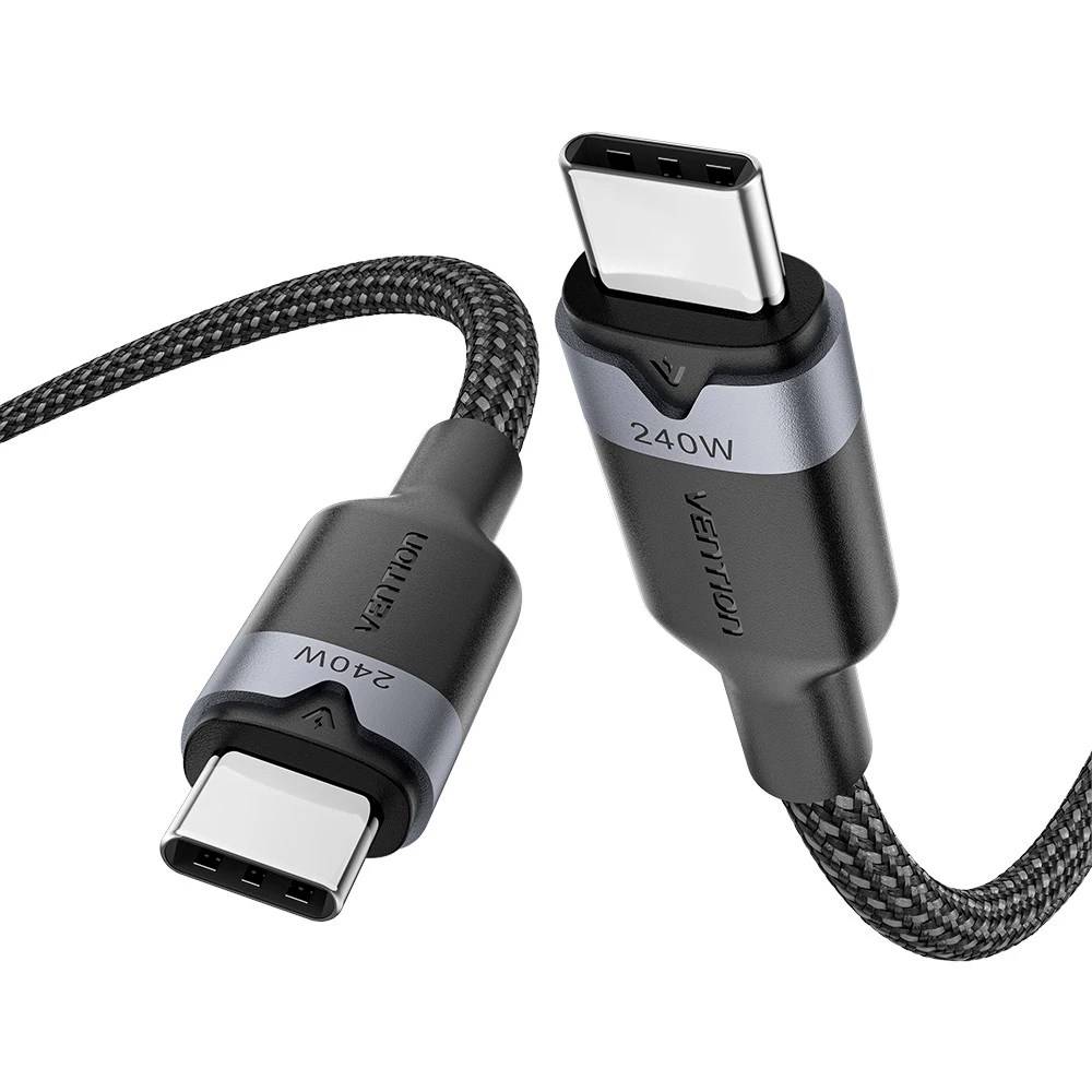 USB-C naar C 2.0 Vention 3.1 5A 240W 1m BK-kabel-1