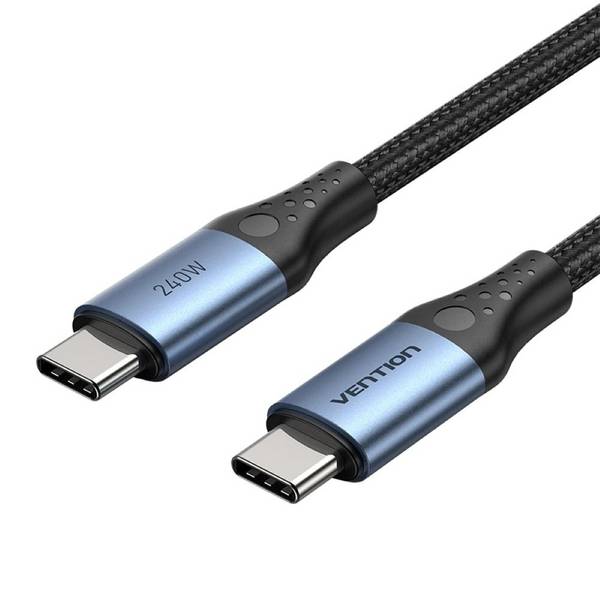 Vention USB 2.0 5A 240W 1m ZWARTE USB-C naar C-kabel
