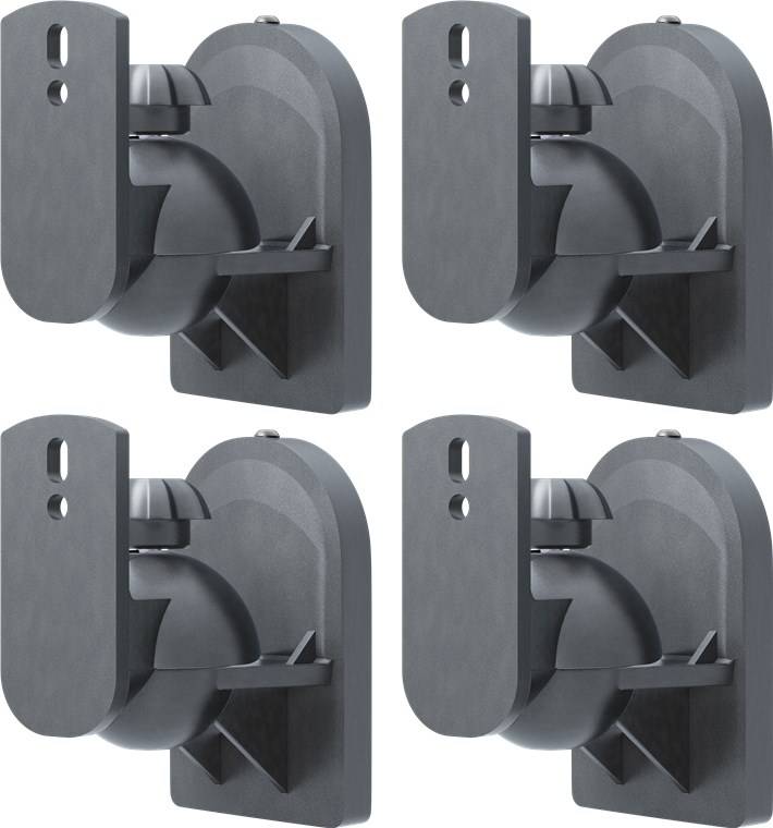 Goobay luidspreker muurbeugel | set van 4 | tot 3,5 kg | zwart-0