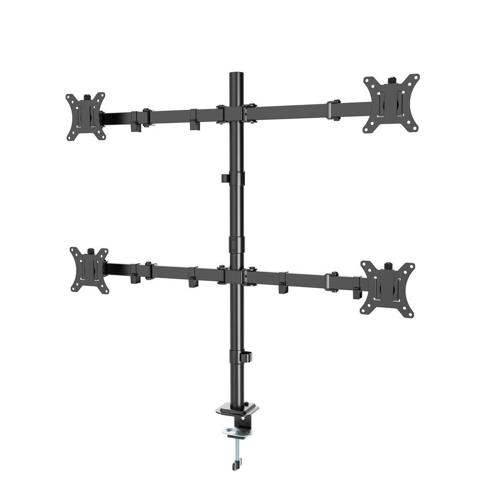 Gembird MA-D4-01 Verstelbare bureauarm voor 4 beeldschermen (draaien, kantelen, zwenken), 13"-32", tot 10 kg per scherm-1