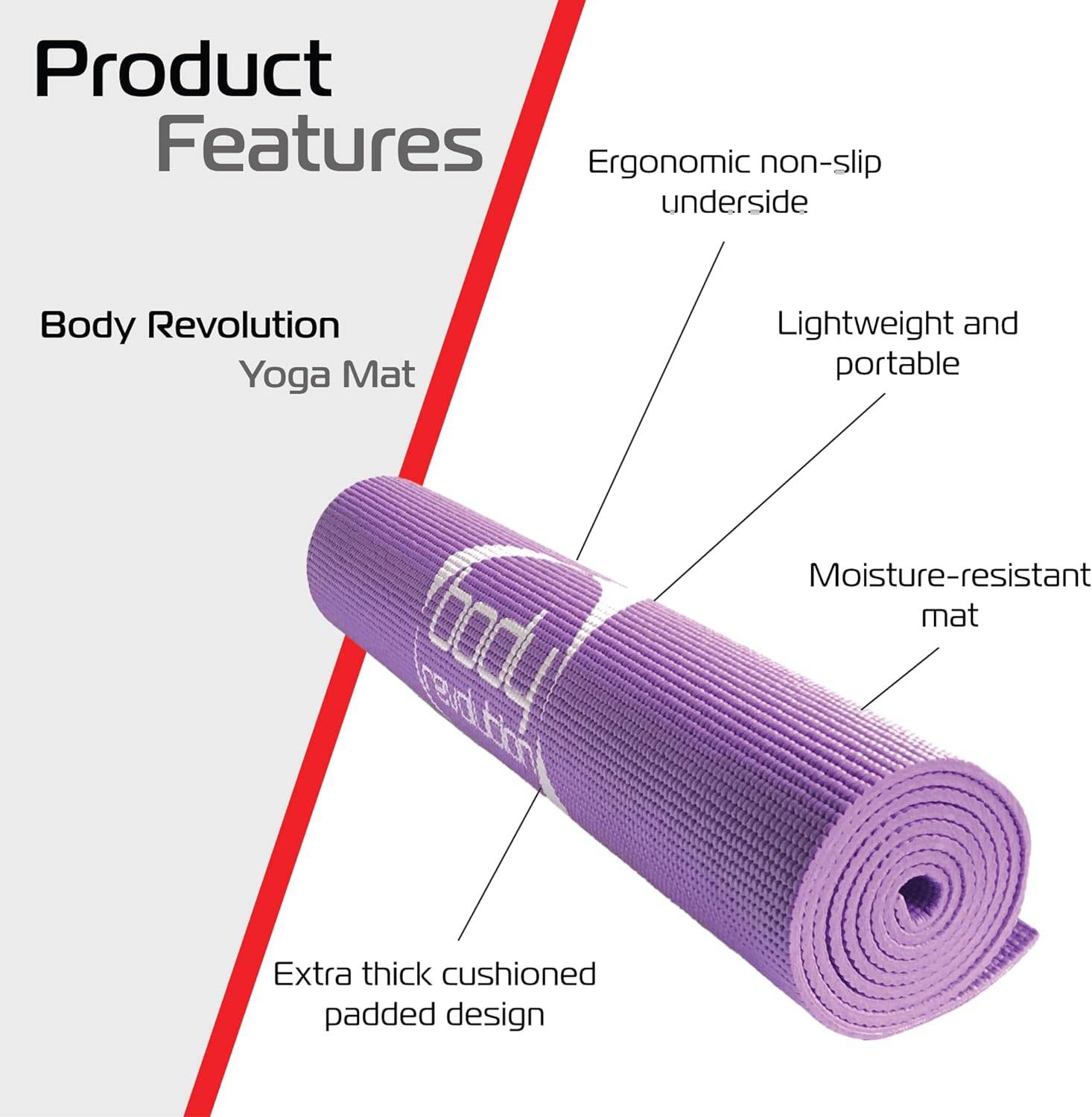 Body Revolution Yogamat - Paars-1
