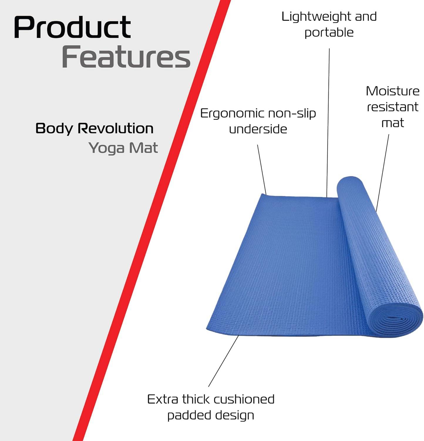 Body Revolution Yogamat - Blauw-2