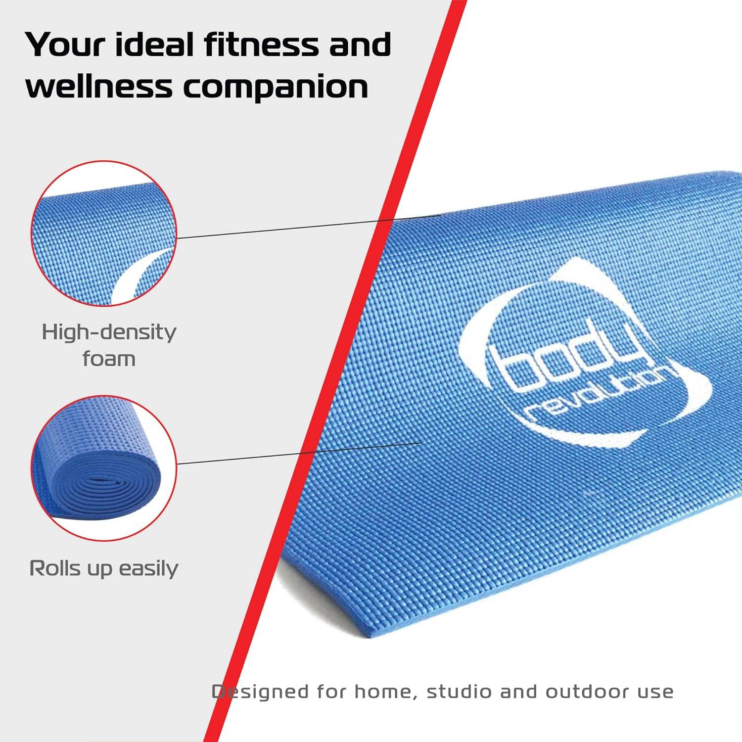 Body Revolution Yogamat - Blauw-4