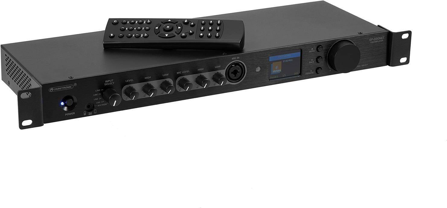 OMNITRONIC EP-220NET Voorversterker met Internetradio, DAB+ en Bluetooth (10007079)-0