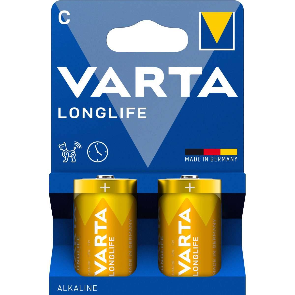 Batterij Varta Longlife Alkaline LR14 C (2x)-0
