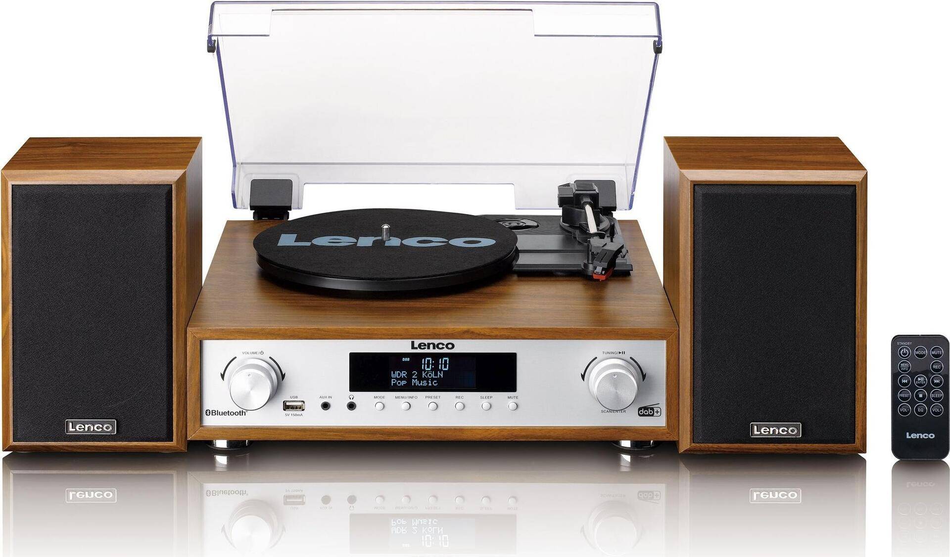Lenco MC-160 Audio Systeem 2 x 10W Hout (MC-160WD)-0