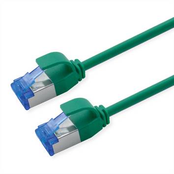 ROLINE Patchkabel Kat.6A (Class EA) S/FTP (PiMF) , LSOH, PoE, groen, 1 m